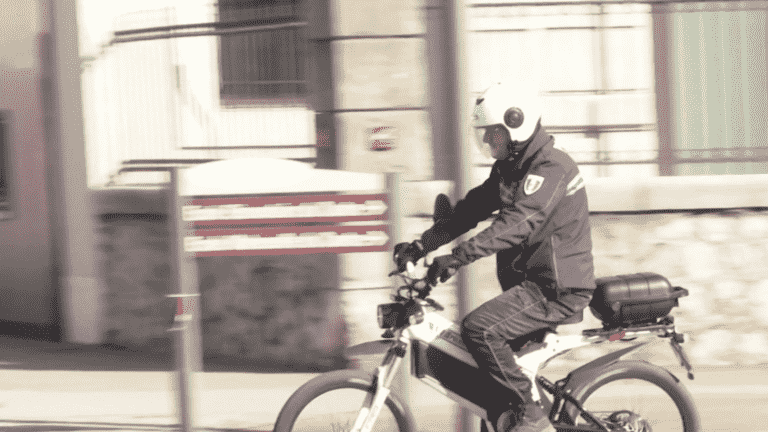 police on electric mopeds