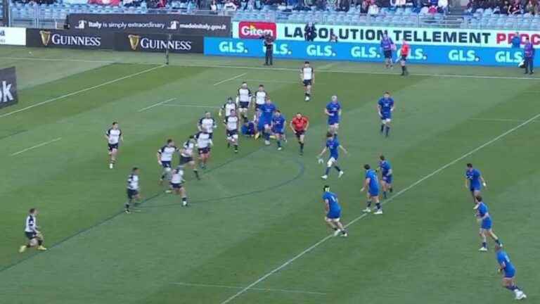 the XV of France wins in pain in Italy