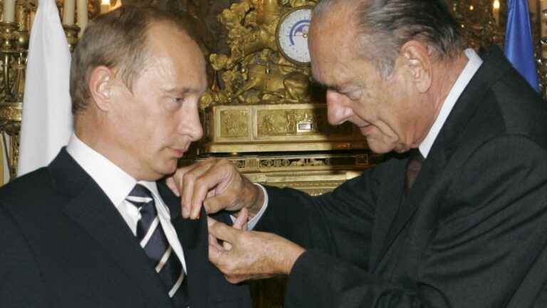 the day Jacques Chirac discreetly presented the Legion of Honor to Vladimir Poutine