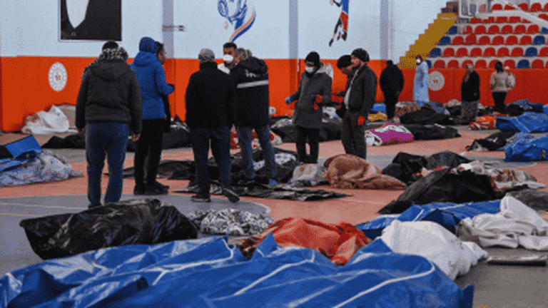 the first patients received in the French field hospital