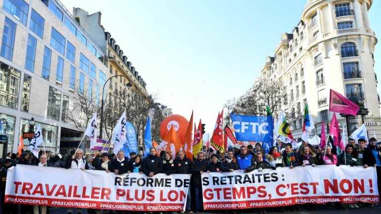 the intersyndicale “reaffirms its determination to bring France to a halt on March 7”