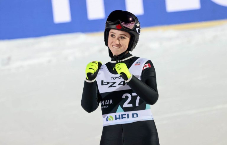 Alexandria Loutitt wins silver in Ski Jumping World Cup