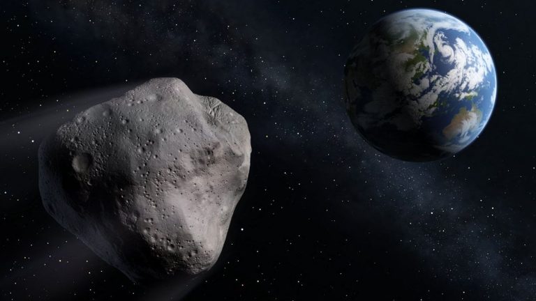 An asteroid several tens of meters in diameter will graze the Earth and the Moon on Saturday, a rare and harmless event