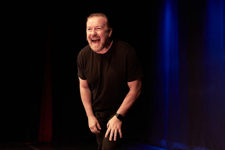 British comedian Ricky Gervais in Laval