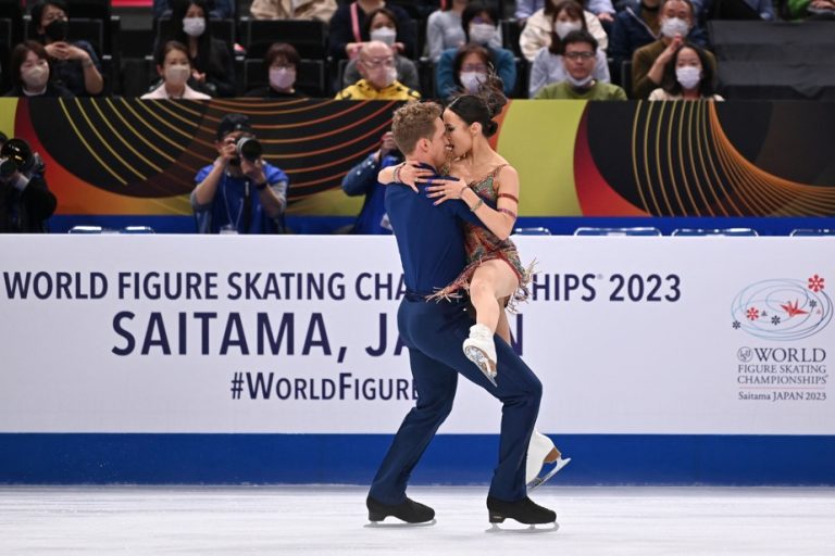 Figure Skating Championships |  Americans Chock and Bates lead the dance after the rhythm program