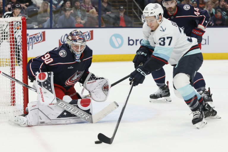 Friday in the NHL |  A 4-2 win for the Kraken against the Blue Jackets