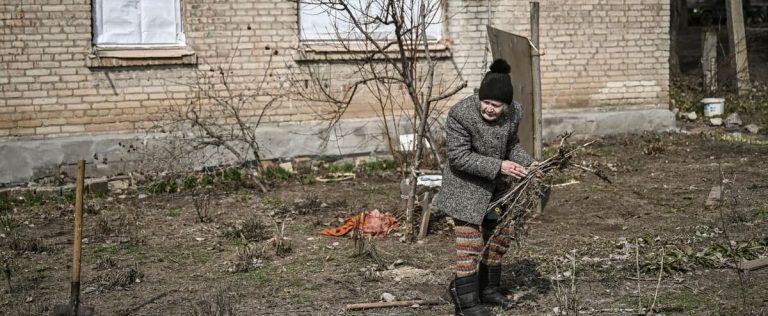 Gardening close to the front: the noise of cannon fire does not bother Galyna