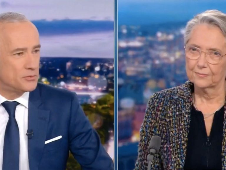 Gilles Bouleau star of Twitter after his interview with Elisabeth Borne on TF1 news