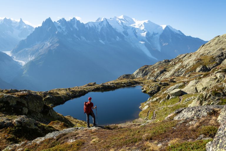 Hike at the foot of the giants of the Alps