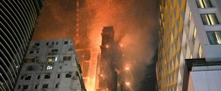 IN PICTURES |  Spectacular fire at a skyscraper under construction in Hong Kong