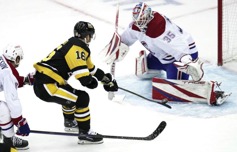 The Canadiens beat the Penguins 6-4 to end their seven-game losing streak