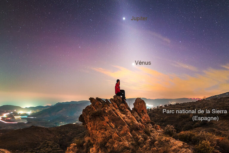 The celestial dance of Venus and Jupiter