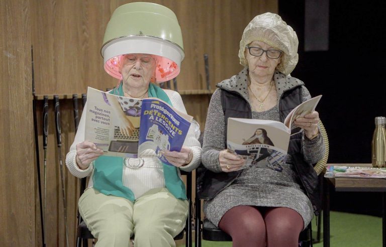 The “girls” play comedy by playing with old age