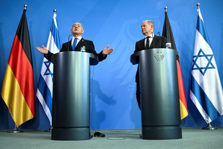 Visiting Berlin, Netanyahu defends his justice reform