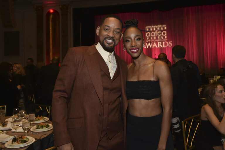 Will Smith receives an award and gives his first speech since the Oscars