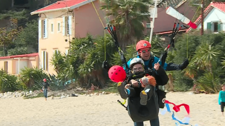 a paragliding baptism to bring smiles back to sick children