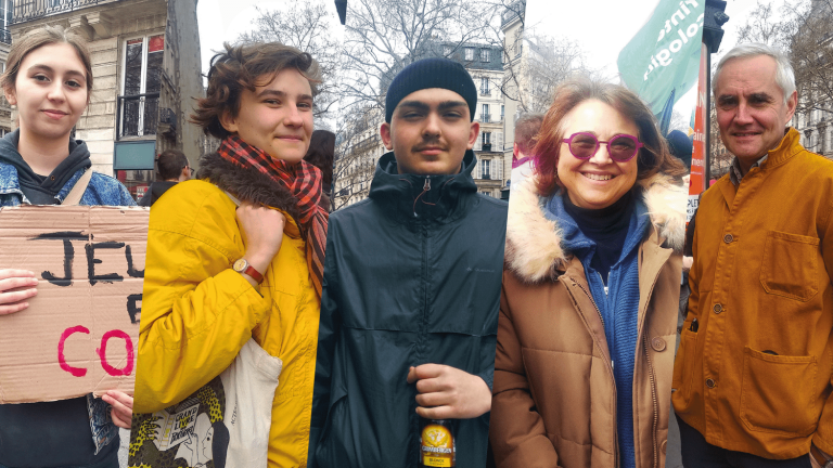 in Paris, protesters against pension reform castigate the attitude of the executive