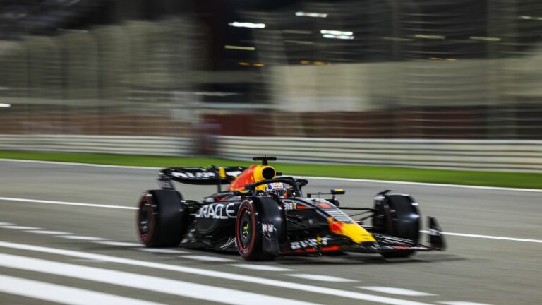 reigning world champion Max Verstappen takes pole position in the first Grand Prix of the season in Bahrain, Esteban Ocon will start 9th