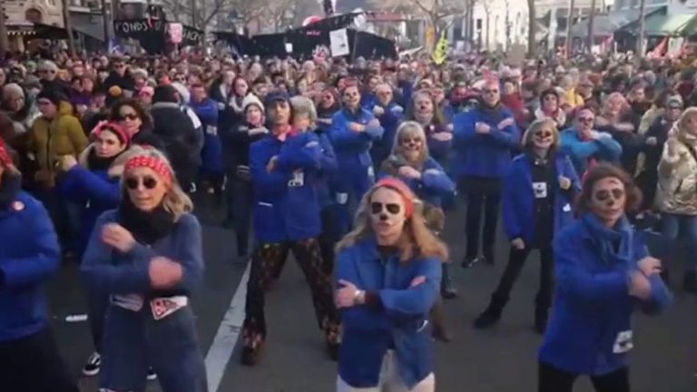 the “Rosies”, feminists in the processions of the demonstrations