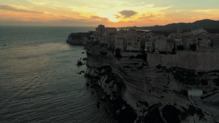 the cliffs of Bonifacio threatened by erosion