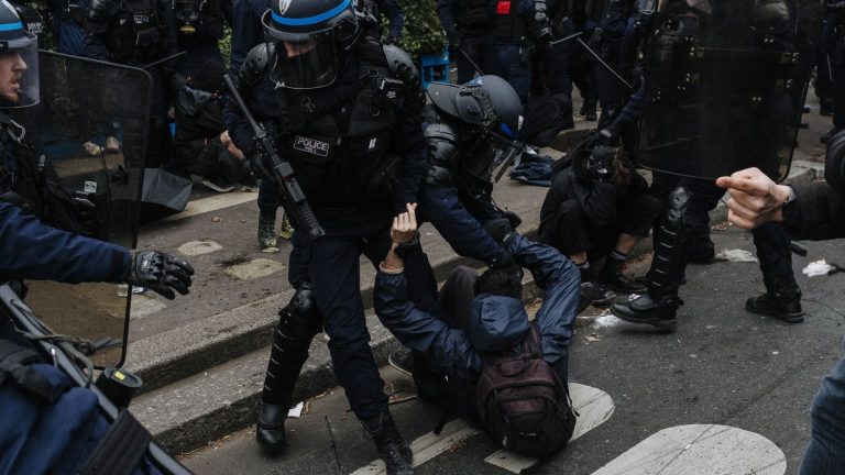 the street medic who assaulted a firefighter on May 1, 2022 among those arrested in Paris