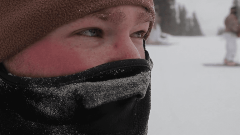 training in a freezing blizzard