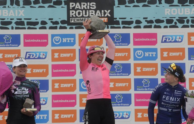 Canadian Alison Jackson wins the Paris-Roubaix race