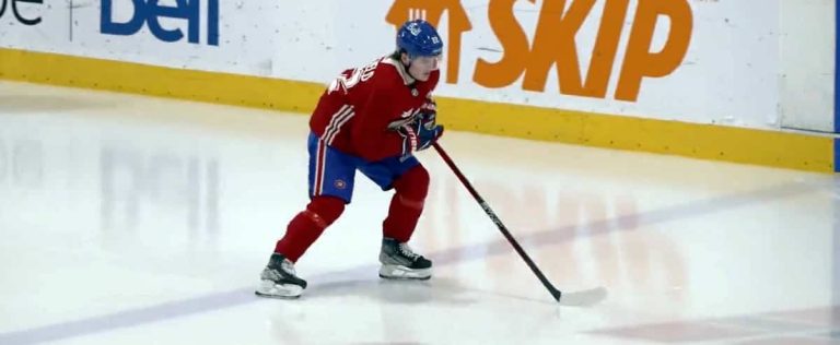 Big surprise at the CH: Cole Caufield skates in Brossard