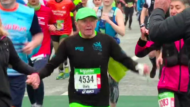 Charly Bancarel, 93, finished the race as a hero