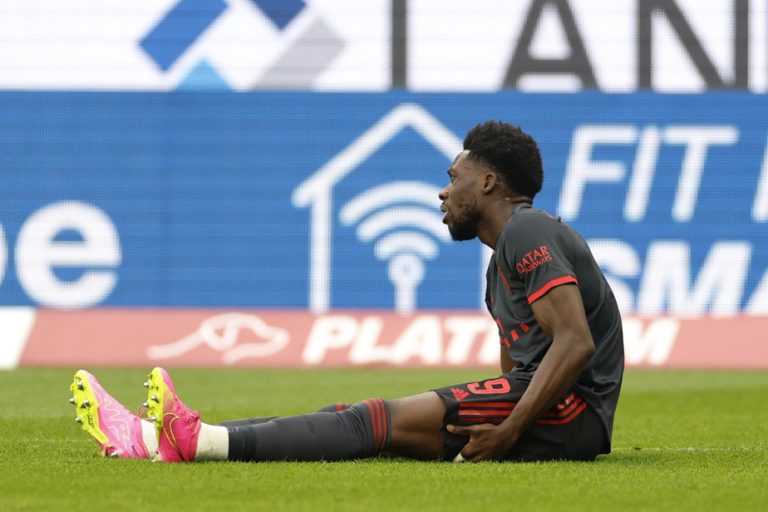 Left thigh muscle tear for Alphonso Davies