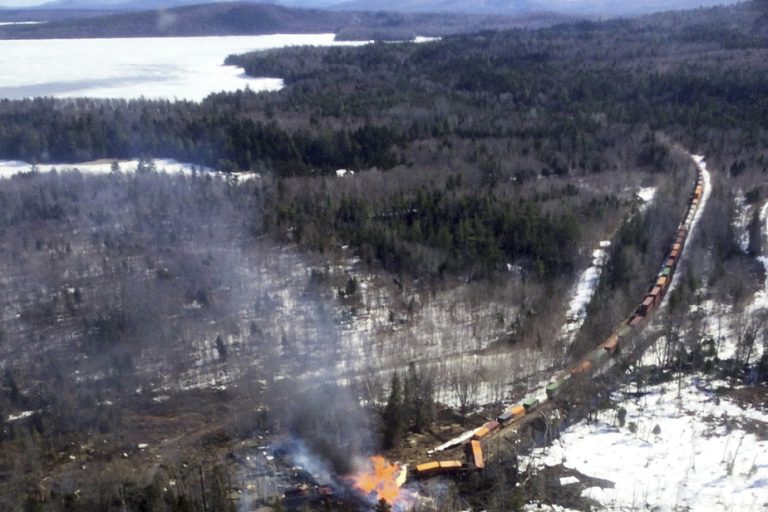 Maine rail line where train derailed reopens