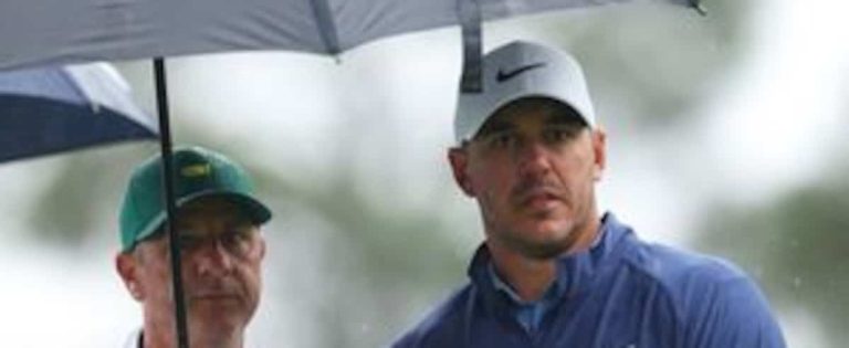 Masters Tournament: Brooks Koepka in control until play suspended in Augusta