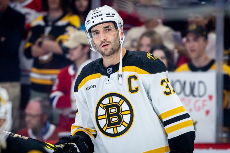 NHL playoffs |  Patrice Bergeron did not accompany the Bruins to Florida