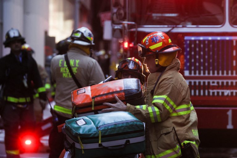 New York parking lot collapse leaves one dead and five injured