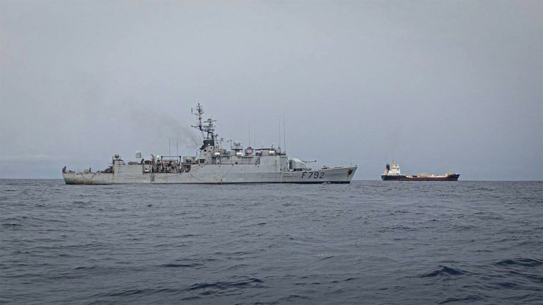 REPORTING.  In the Gulf of Guinea, French soldiers fight against piracy aboard the “Premier-Maître l’Her”