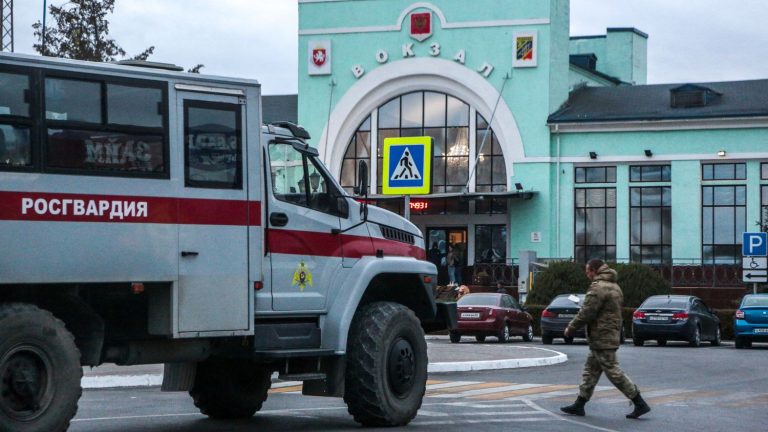 Russian army builds miles of trenches in Crimea according to satellite images