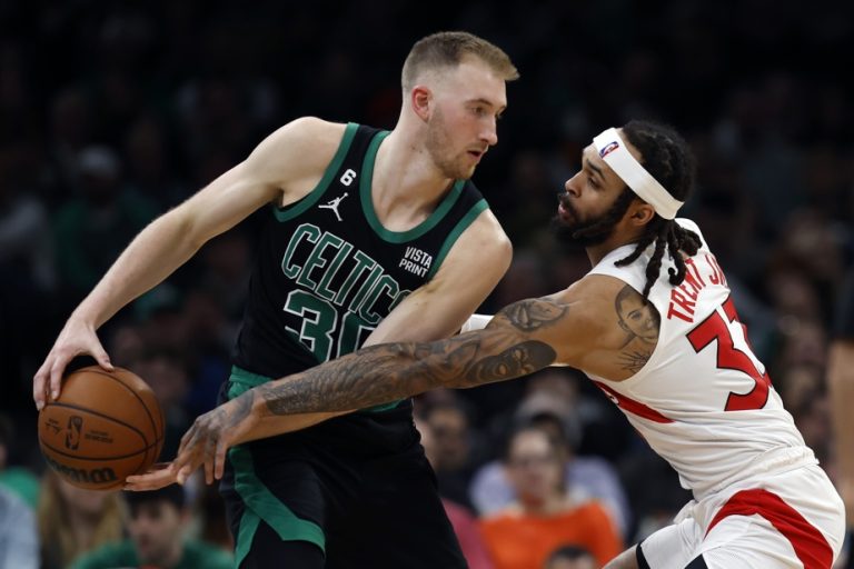 Sam Hauser scores 26 points as Celtics beat Raptors 121-102