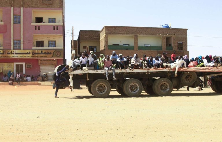 The first foreign civilians evacuated to Sudan