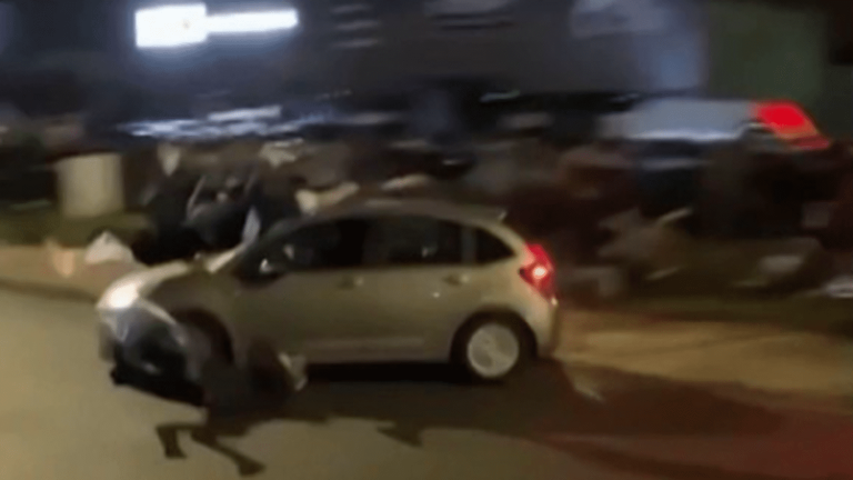 a car hits the crowd in Bordeaux during a wild race