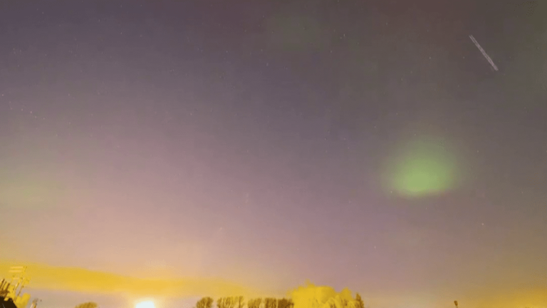 the aurora borealis lit up the sky in France