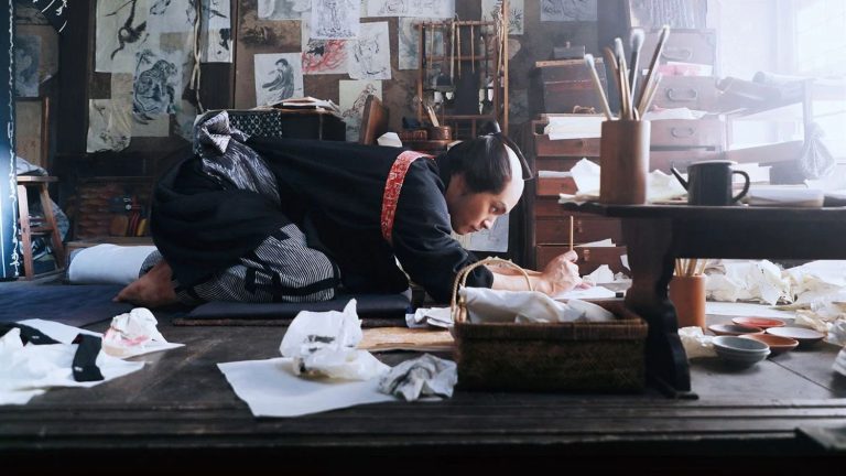 the romantic biopic of the famous painter of Japanese prints, author of “The Great Wave”