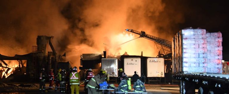 A major fire in Chaudière-Appalaches