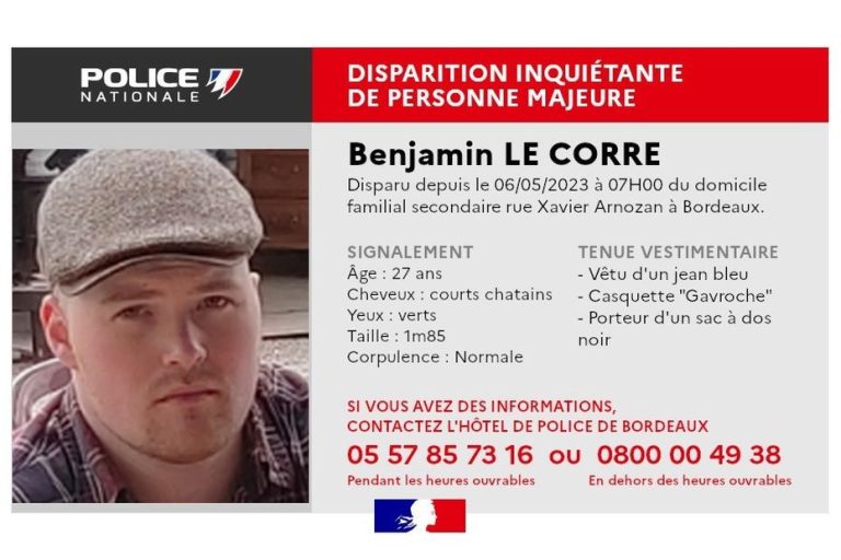 A young man missing in Bordeaux, the police call for witnesses