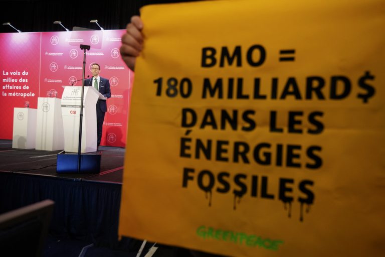 BMO executive’s speech interrupted by environmentalists