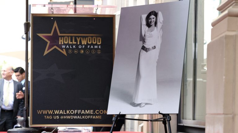 Carrie Fisher’s posthumous star affixed to the Walk of Fame amid family tensions