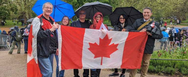 Coronation of Charles III: Canadians at the rendezvous in the rain of London