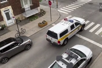 Intersection where little Mariia perished |  An SQ vehicle filmed running a stop