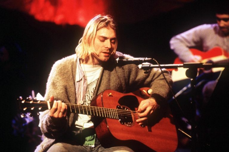 Guitar smashed by Kurt Cobain on stage at auction