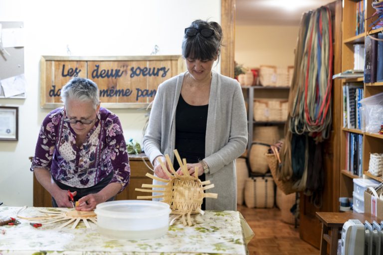 Handicrafts |  The two sisters in the same basket, a tightly woven project!