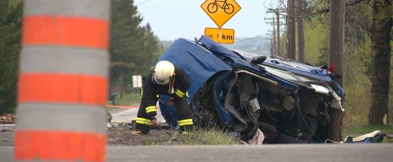 [IMAGES] Fatal accident in Sainte-Perpétue: “I did everything to avoid it”, says the trucker